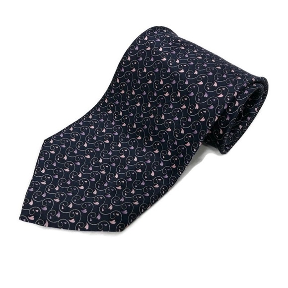 Di Moggio Gold Mens Tie, Blue Silk - Picture 1 of 5